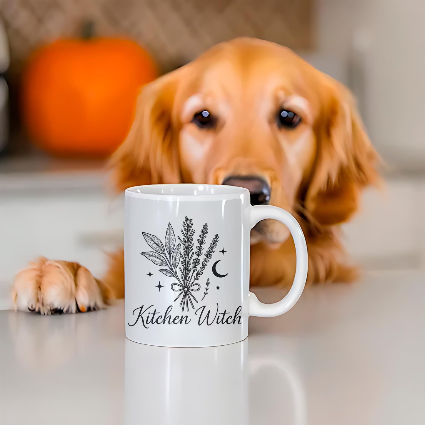 Kitchen Witch Mug, Perfect as a witchcraft gift, this witches tea cup blends seamlessly with your witchcraft mug collection, adding a dash of whimsy and intrigue.