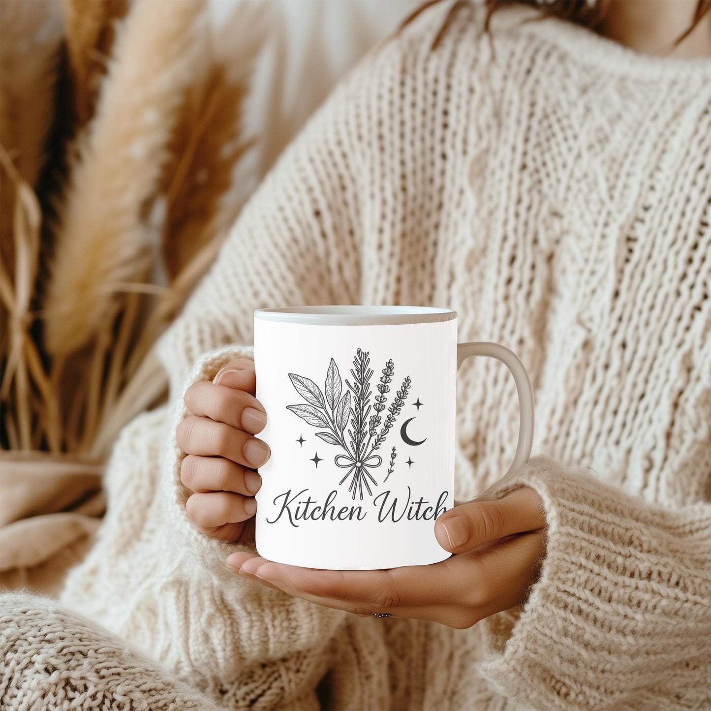 Kitchen Witch Mug, Perfect as a witchcraft gift, this witches tea cup blends seamlessly with your witchcraft mug collection, adding a dash of whimsy and intrigue.