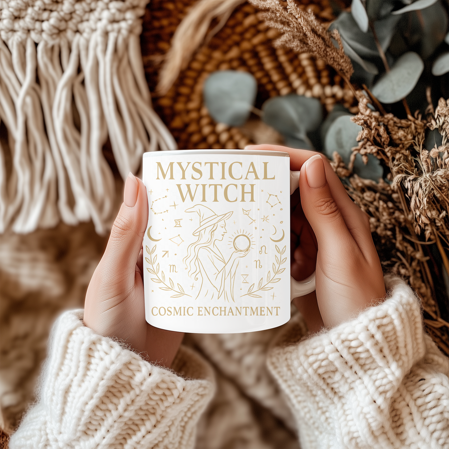 Mystical Witch Cosmic Enchantment Mug, Ideal for any lover of witchy stuff, this enchanting witchy mug is perfect for savoring your favorite witches brew