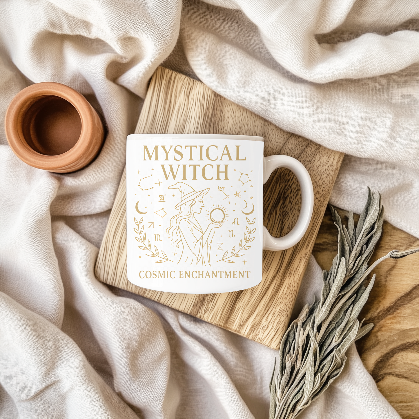 Mystical Witch Cosmic Enchantment Mug, Ideal for any lover of witchy stuff, this enchanting witchy mug is perfect for savoring your favorite witches brew