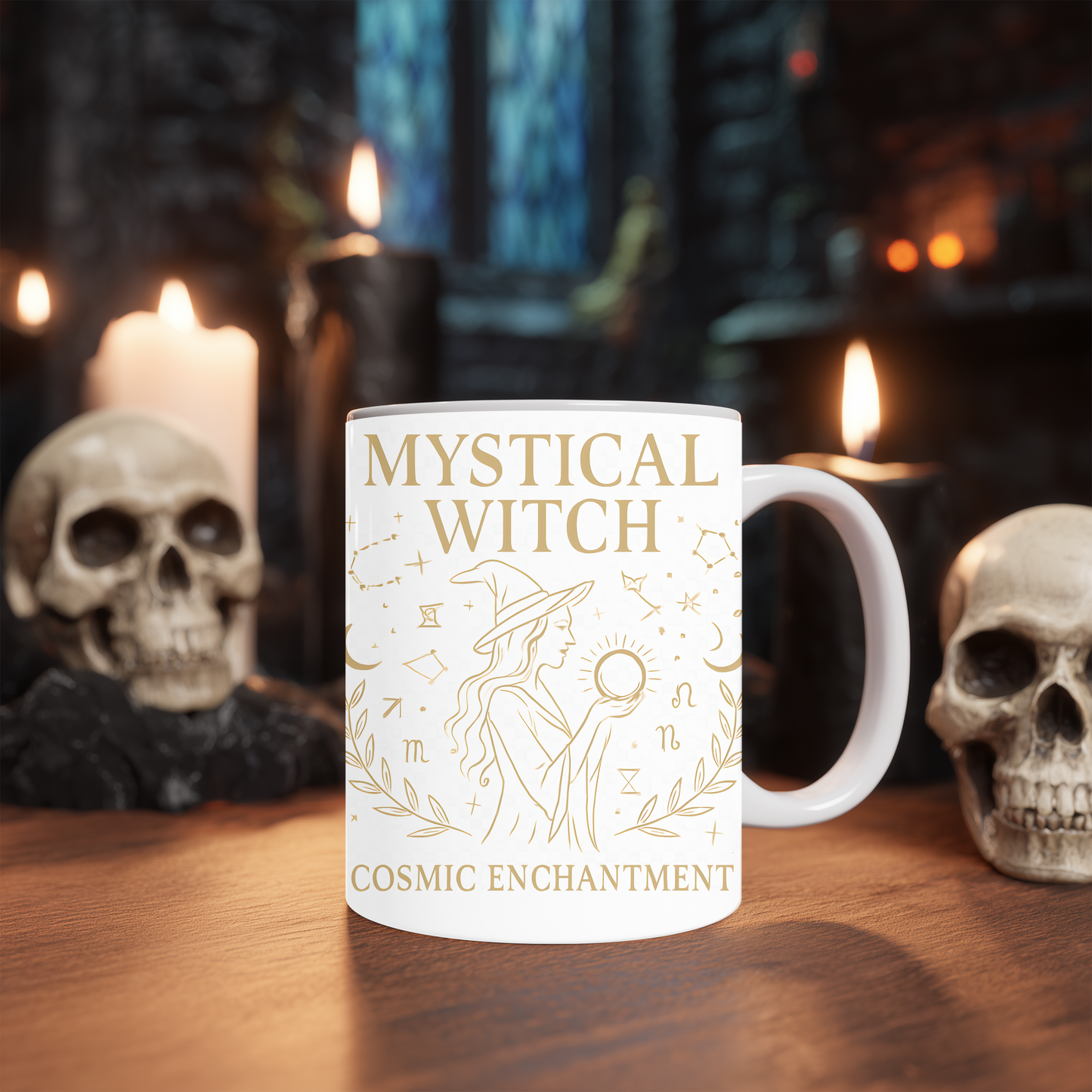 Mystical Witch Cosmic Enchantment Mug, Ideal for any lover of witchy stuff, this enchanting witchy mug is perfect for savoring your favorite witches brew
