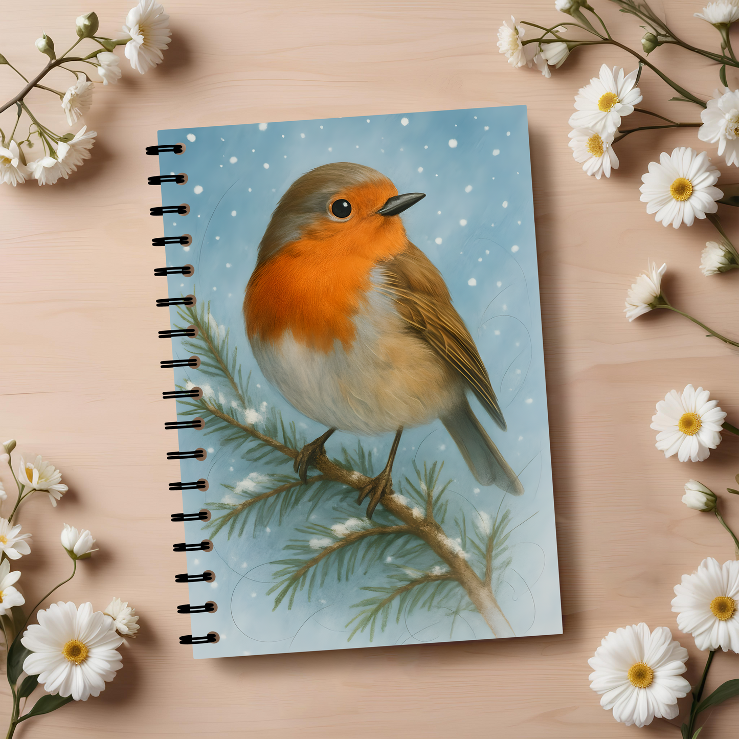 Winter Robin Woodland Creatures Notebook, this notebook brings the magic of winter robins and woodland creatures to your writing adventures.