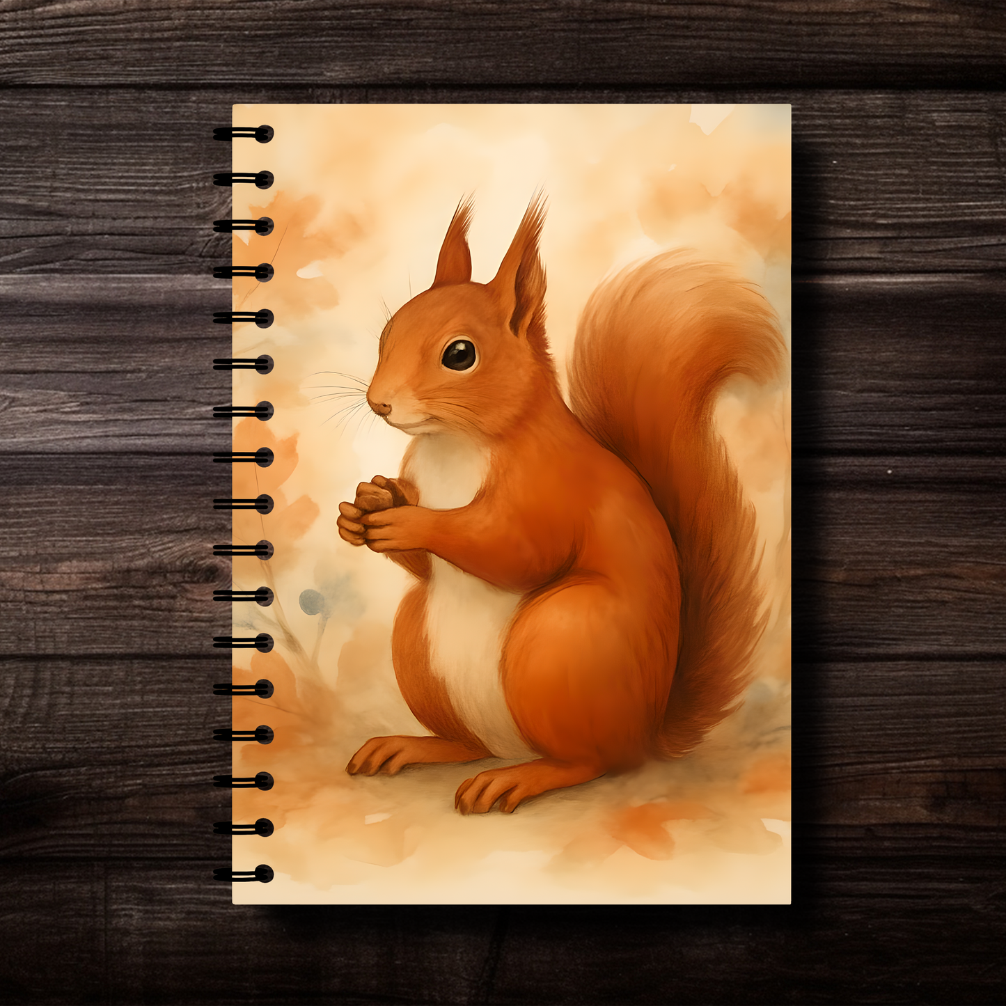 Squirrel Art Nature Notebook, this cute spiral notebook is perfect for squirrel lovers and dreamers alike.