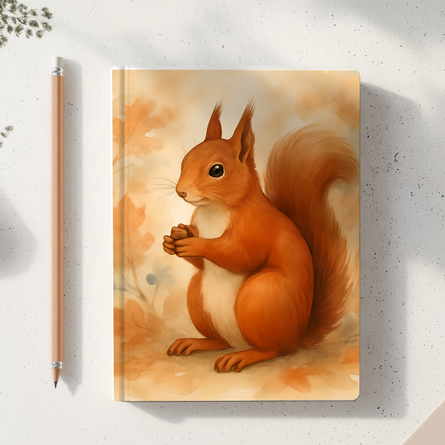 Red Squirrel Notebook, Adorned with mesmerizing squirrel art, this cute spiral notebook is perfect for squirrel lovers and dreamers alike.