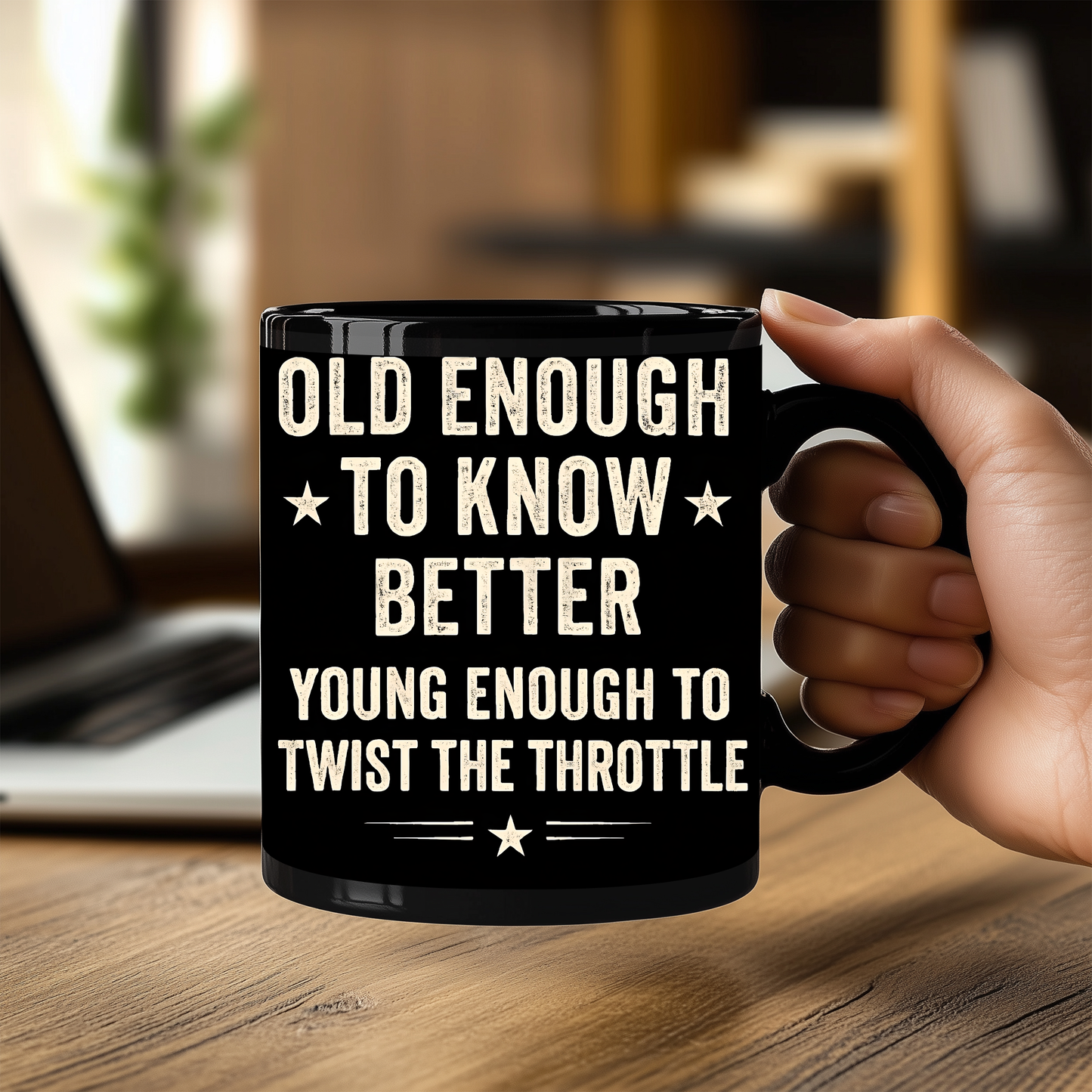 Old Enough To Know Better Mug, Bike Rider Gift, This motorbike mug captures the exhilarating spirit of motorcycle women and men alike, offering a daily sip of adventure with each brew of motorcycle coffee.