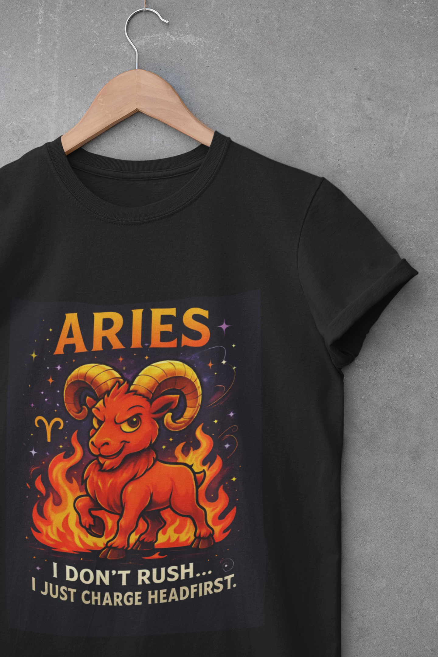 Aries Astrology T-shirt, This beautifully crafted zodiac shirt captures the fiery spirit of the Aries zodiac sign with its bold design, making it a standout piece in any wardrobe.