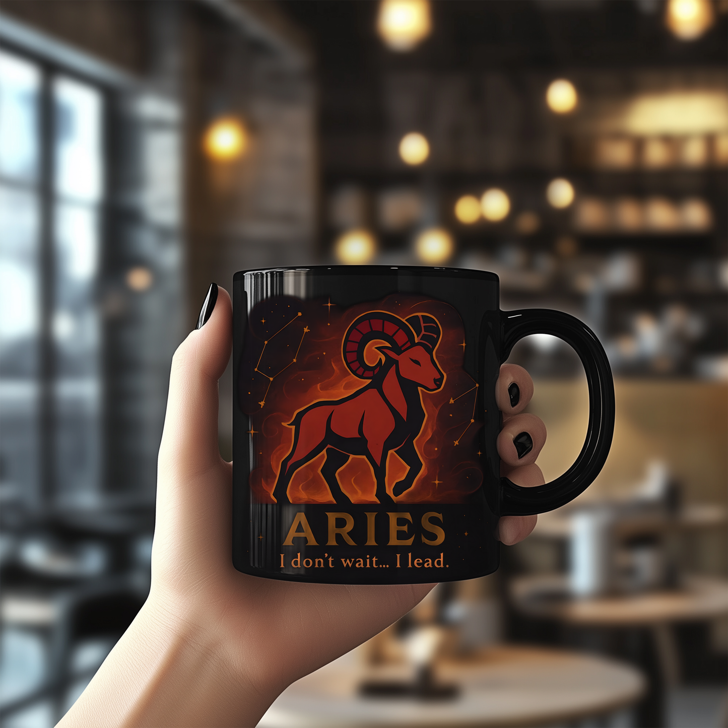 Aries Astrology Mug, Designed as the perfect Aries birthday gift, this zodiac mug combines bold design with practicality