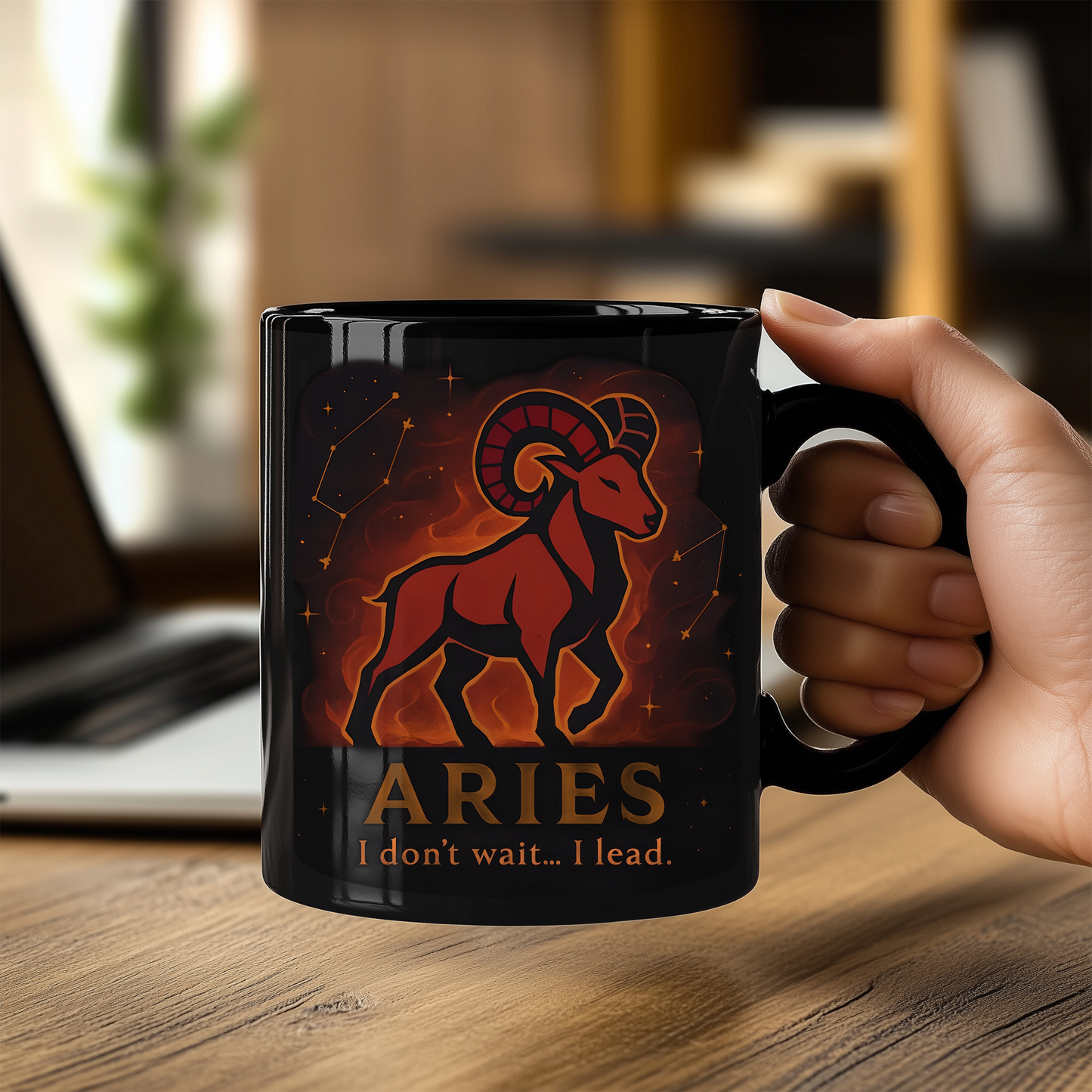 Aries Astrology Mug, Designed as the perfect Aries birthday gift, this zodiac mug combines bold design with practicality