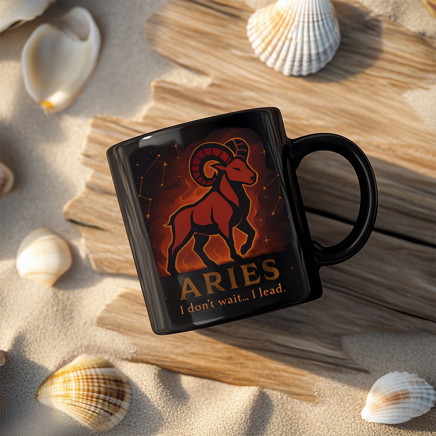 Aries Astrology Mug, Designed as the perfect Aries birthday gift, this zodiac mug combines bold design with practicality