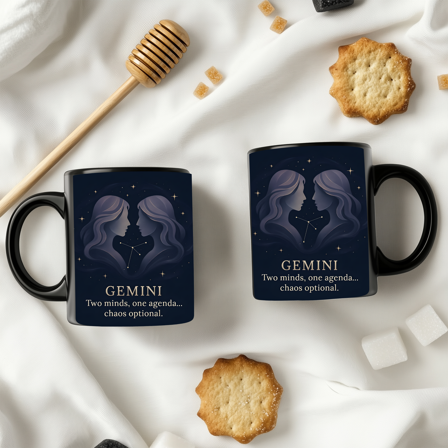 Gemini Astrology Mug, it's the ideal Gemini birthday gift, melding the allure of their horoscope with the practical elegance of a Gemini coffee cup.