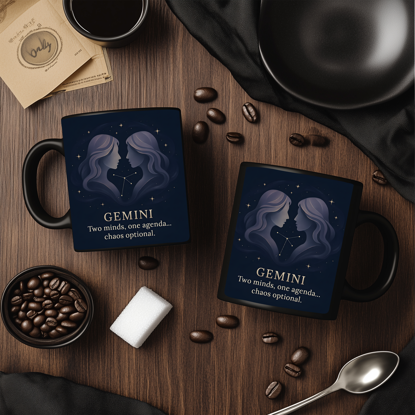 Gemini Astrology Mug, it's the ideal Gemini birthday gift, melding the allure of their horoscope with the practical elegance of a Gemini coffee cup.