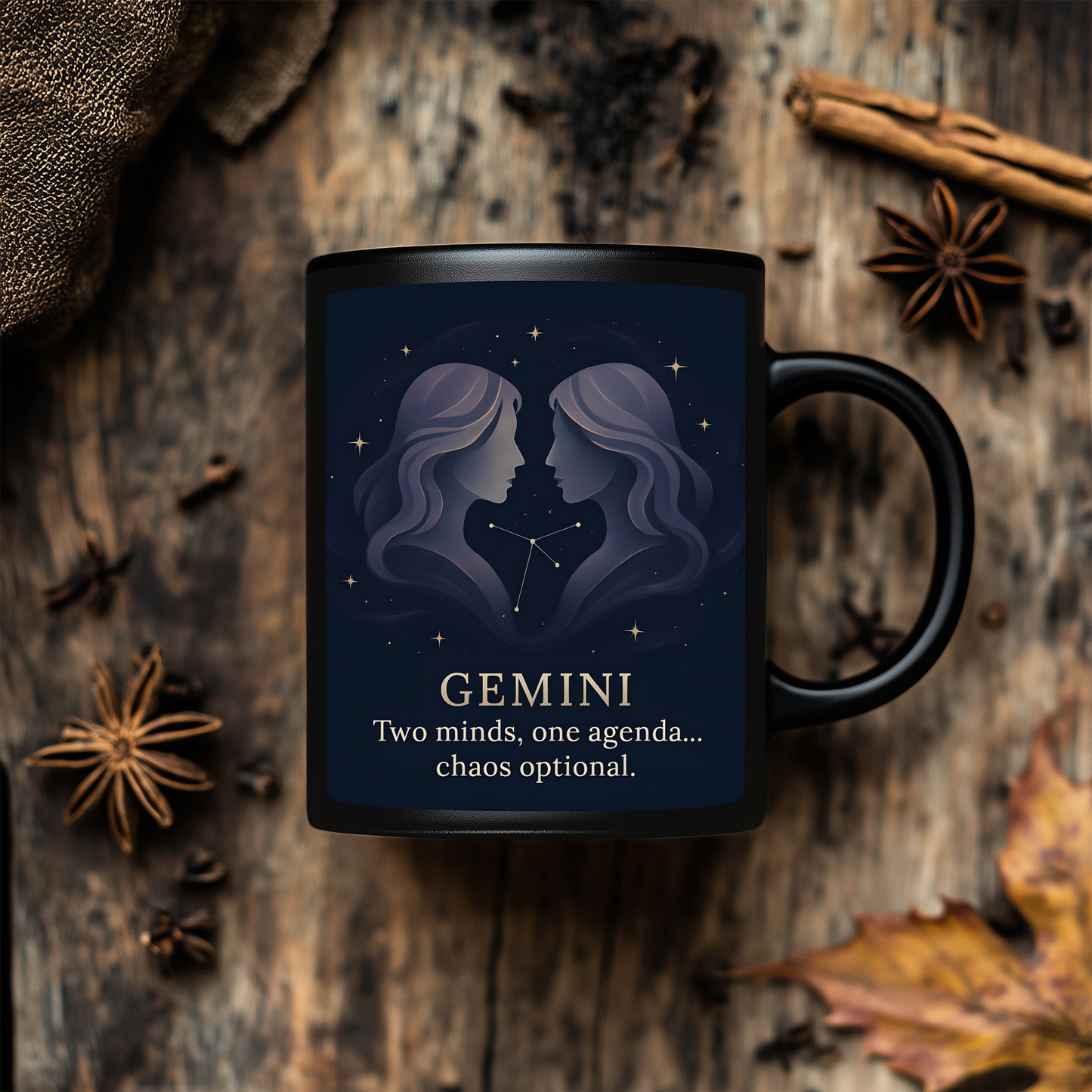 Gemini Astrology Mug, it's the ideal Gemini birthday gift, melding the allure of their horoscope with the practical elegance of a Gemini coffee cup.