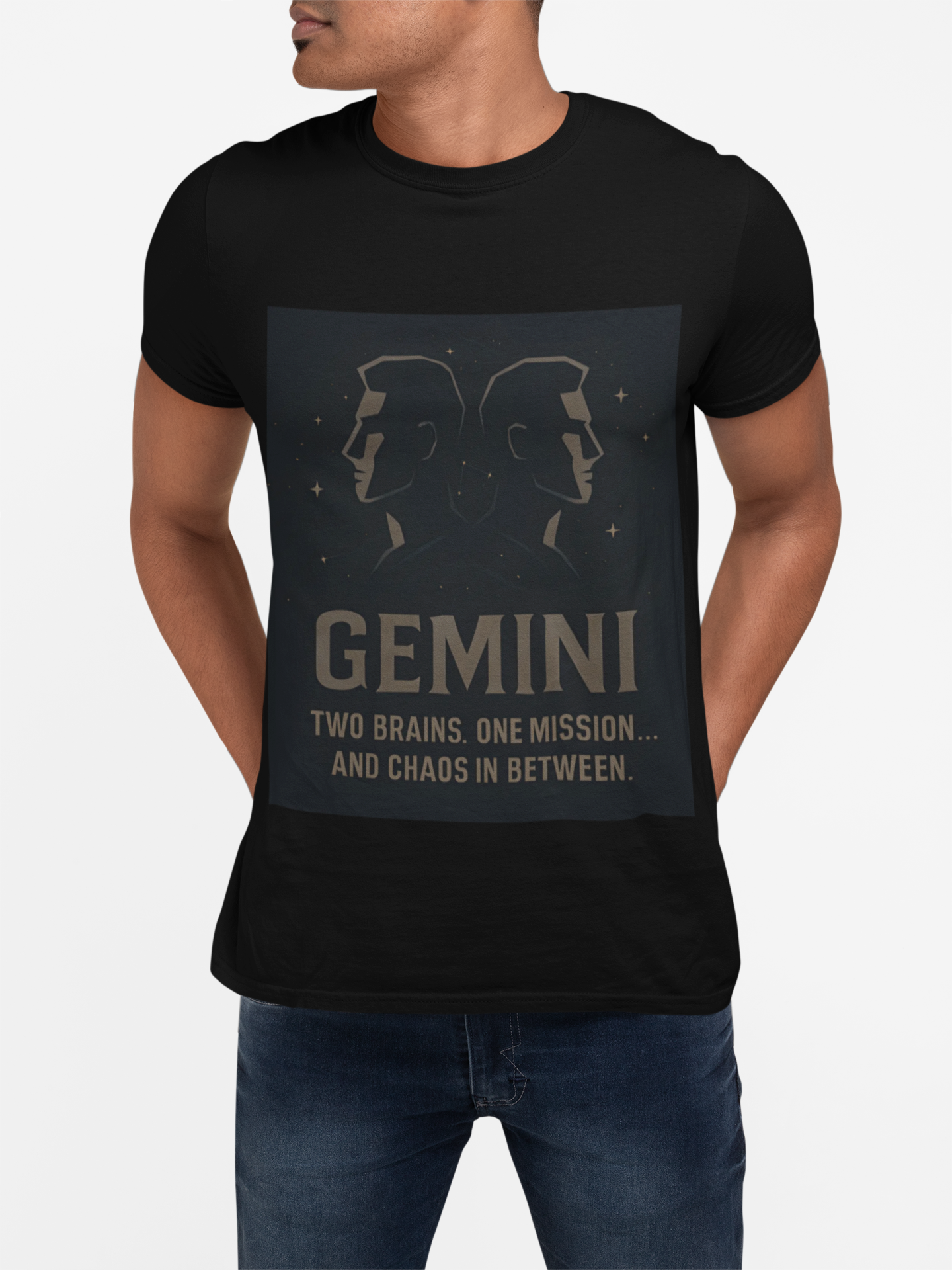 Gemini Astrology T-shirt, it's a versatile star sign shirt that pairs perfectly with any outfit, embodying the whimsical charm only a true Gemini can appreciate.
