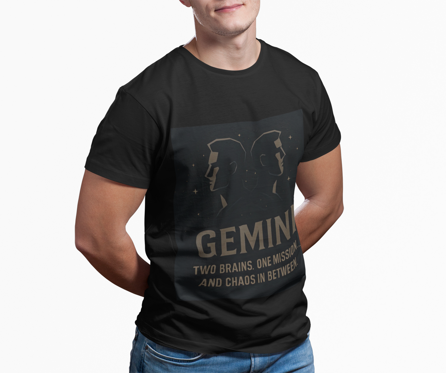 Gemini Astrology T-shirt, it's a versatile star sign shirt that pairs perfectly with any outfit, embodying the whimsical charm only a true Gemini can appreciate.