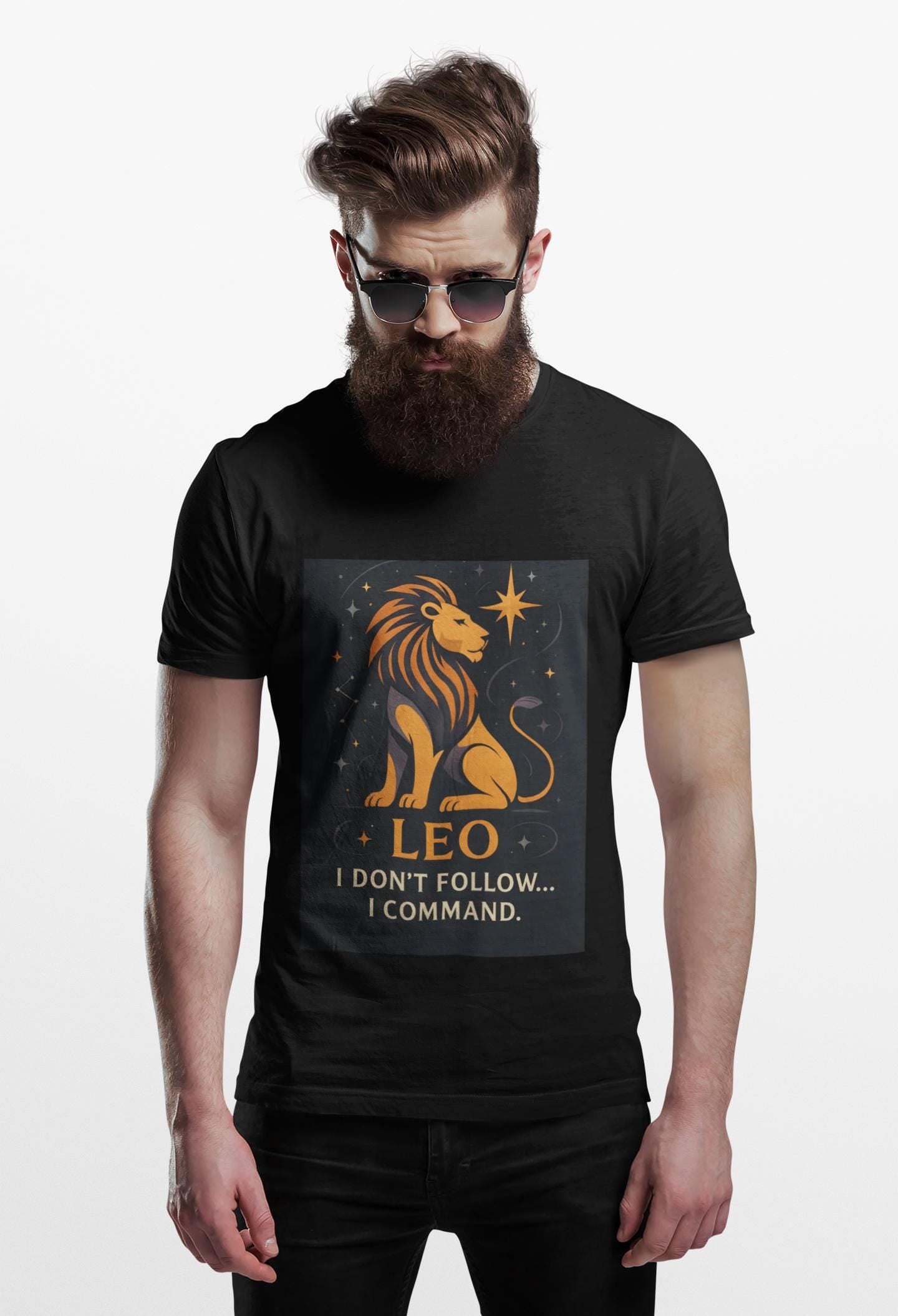 Leo Astrology T-shirt, Perfect as a Leo birthday gift, this astrology shirt offers both style and comfort, a true gem in the world of zodiac apparel.