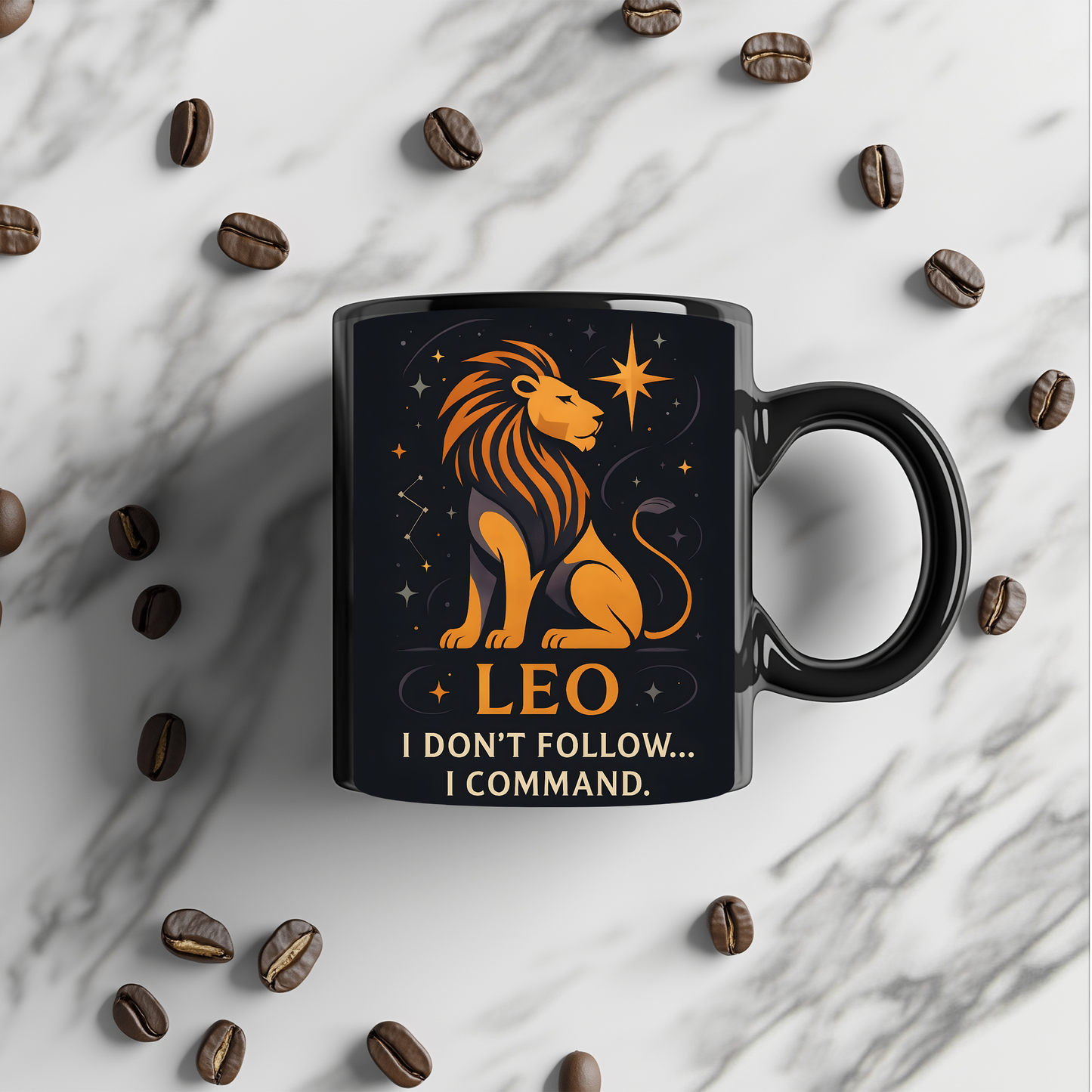 Leo Astrology Mug, Zodiac Mug, A delightful gift for any Leo, this Leo star sign mug ensures their zodiac spirit shines with every drink.