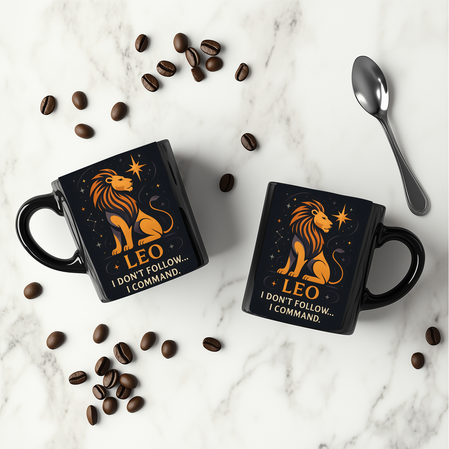 Leo Astrology Mug, Zodiac Mug, A delightful gift for any Leo, this Leo star sign mug ensures their zodiac spirit shines with every drink.