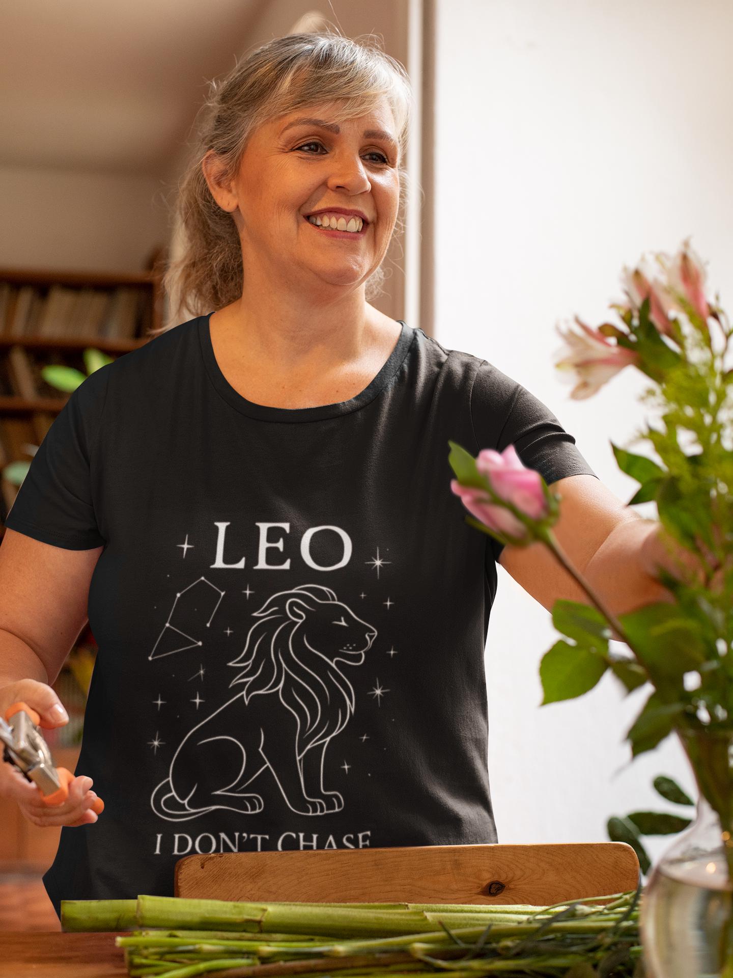 Leo Astrology T-shirt, Perfect as a Leo birthday gift, this astrology shirt offers both style and comfort, a true gem in the world of zodiac apparel.