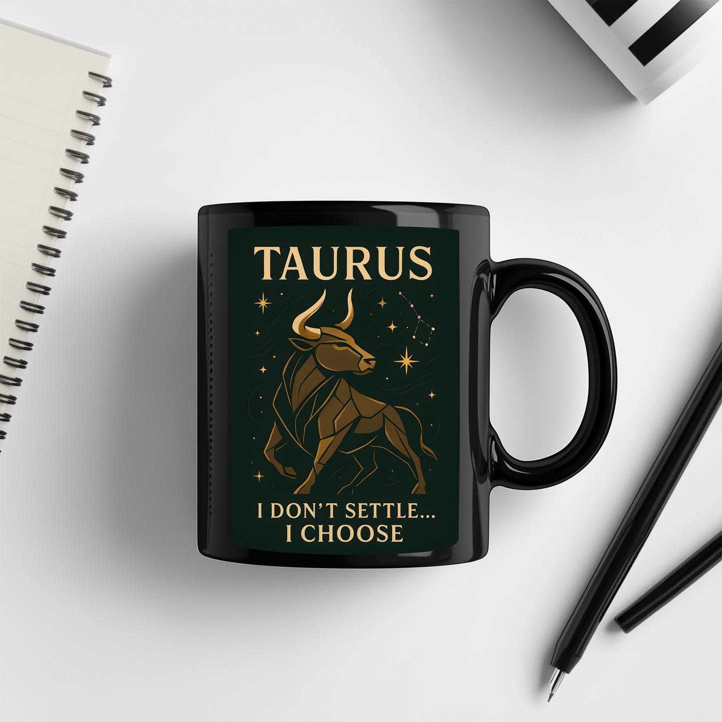 Taurus Astrology Mug, an ideal Taurus gift for those celebrating a Taurus birthday,inviting the stability and strength of the Taurus into every sip.