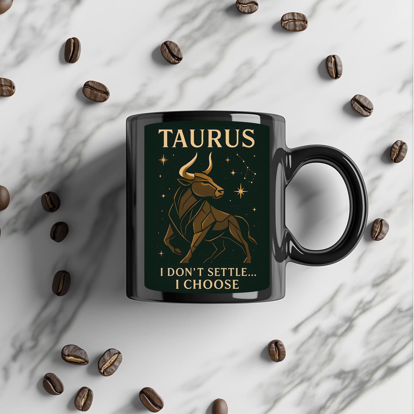 Taurus Astrology Mug, an ideal Taurus gift for those celebrating a Taurus birthday,inviting the stability and strength of the Taurus into every sip.