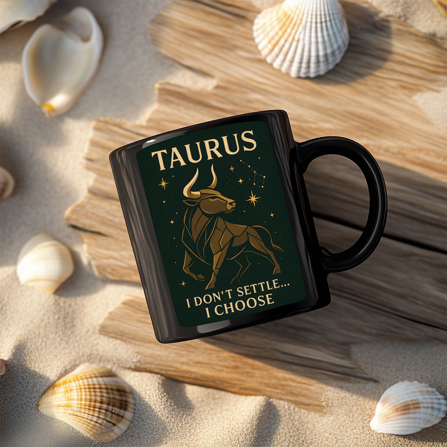 Taurus Astrology Mug, an ideal Taurus gift for those celebrating a Taurus birthday,inviting the stability and strength of the Taurus into every sip.
