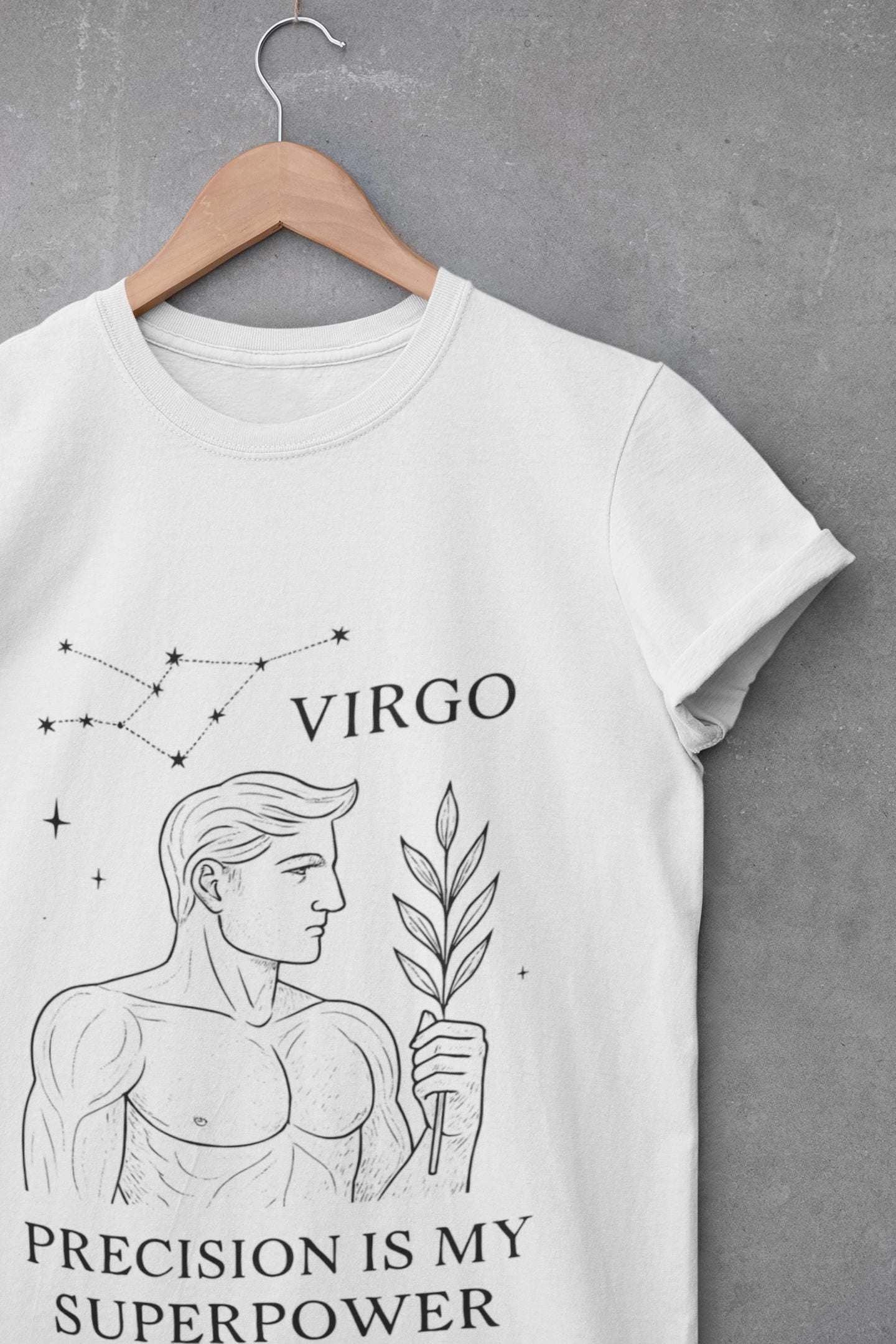 Virgo Astrology T-Shirt, An ideal Virgo birthday gift or a thoughtful present for any occasion, this astrology shirt elevates style with celestial charm.