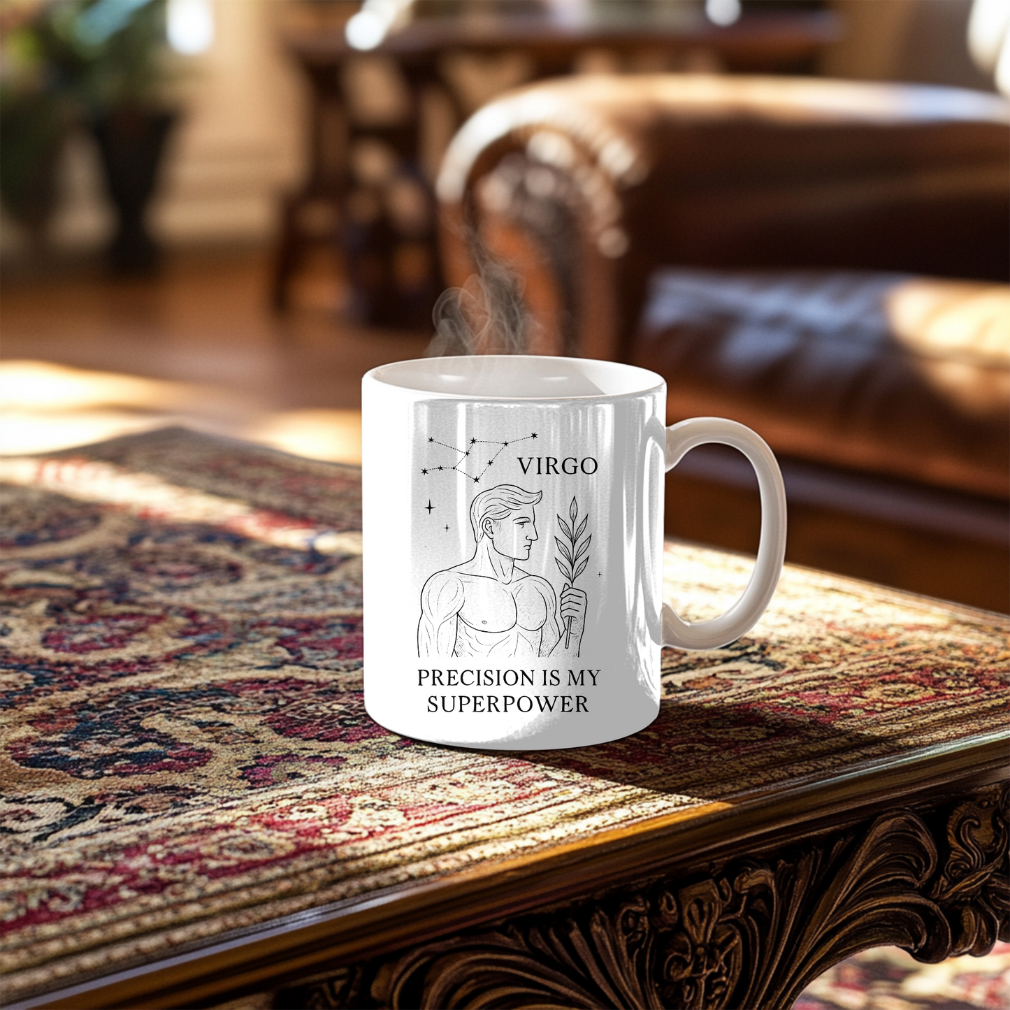 Virgo Astrology Mug, it's a thoughtful gift for Virgo that resonates on a cosmic level,Indulge in the art of gifting with our intricate Virgo zodiac mug and make every sip as harmonious as a symphony of stars.