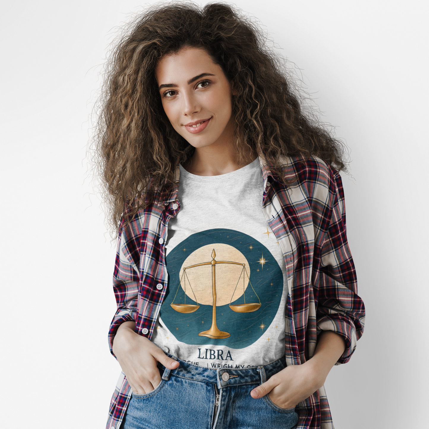 Libra Astrology T-shirt, Whether you're searching for a Libra birthday gift or simply want to celebrate your own Libra zodiac charm, this zodiac t-shirt embraces the balance and beauty of your star sign.