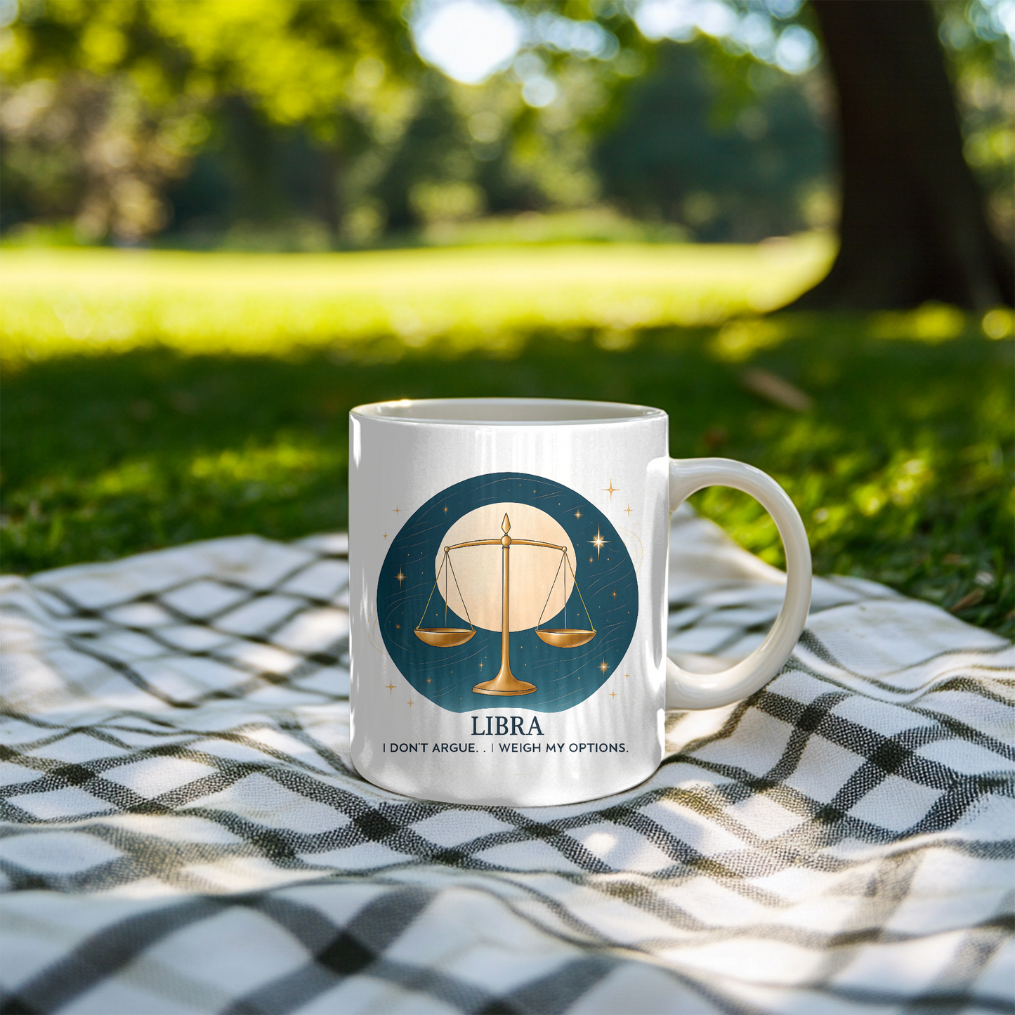 Libra Astrology Mug, Sip your coffee or tea from this captivating mug and feel the stars align, making it the perfect gift for Libra enthusiasts who appreciate the subtle beauty of the cosmos.