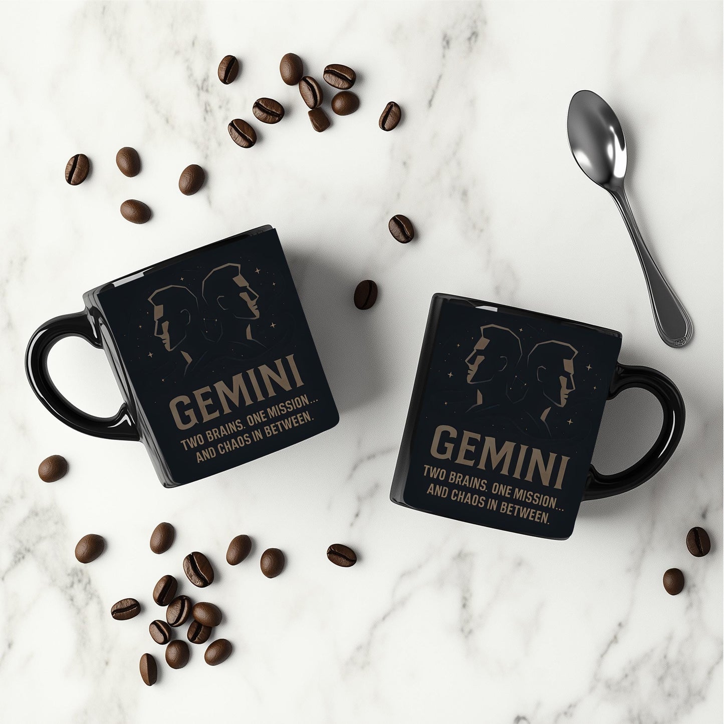 Gemini Astrology Mug, Crafted as a thoughtful gift for Gemini aficionados, it's the ideal Gemini birthday gift, melding the allure of their horoscope with the practical elegance of a Gemini coffee cup.