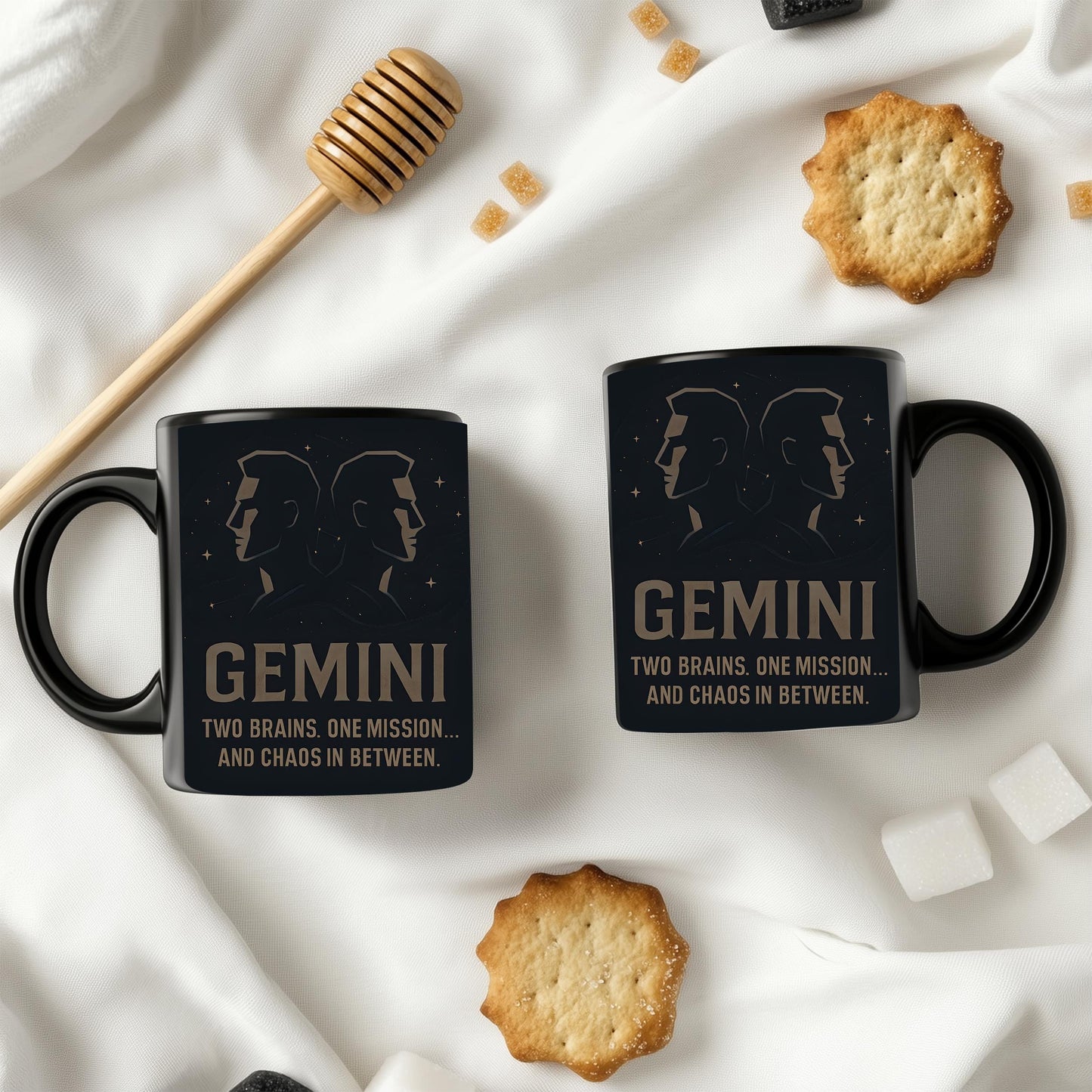 Gemini Astrology Mug, Crafted as a thoughtful gift for Gemini aficionados, it's the ideal Gemini birthday gift, melding the allure of their horoscope with the practical elegance of a Gemini coffee cup.