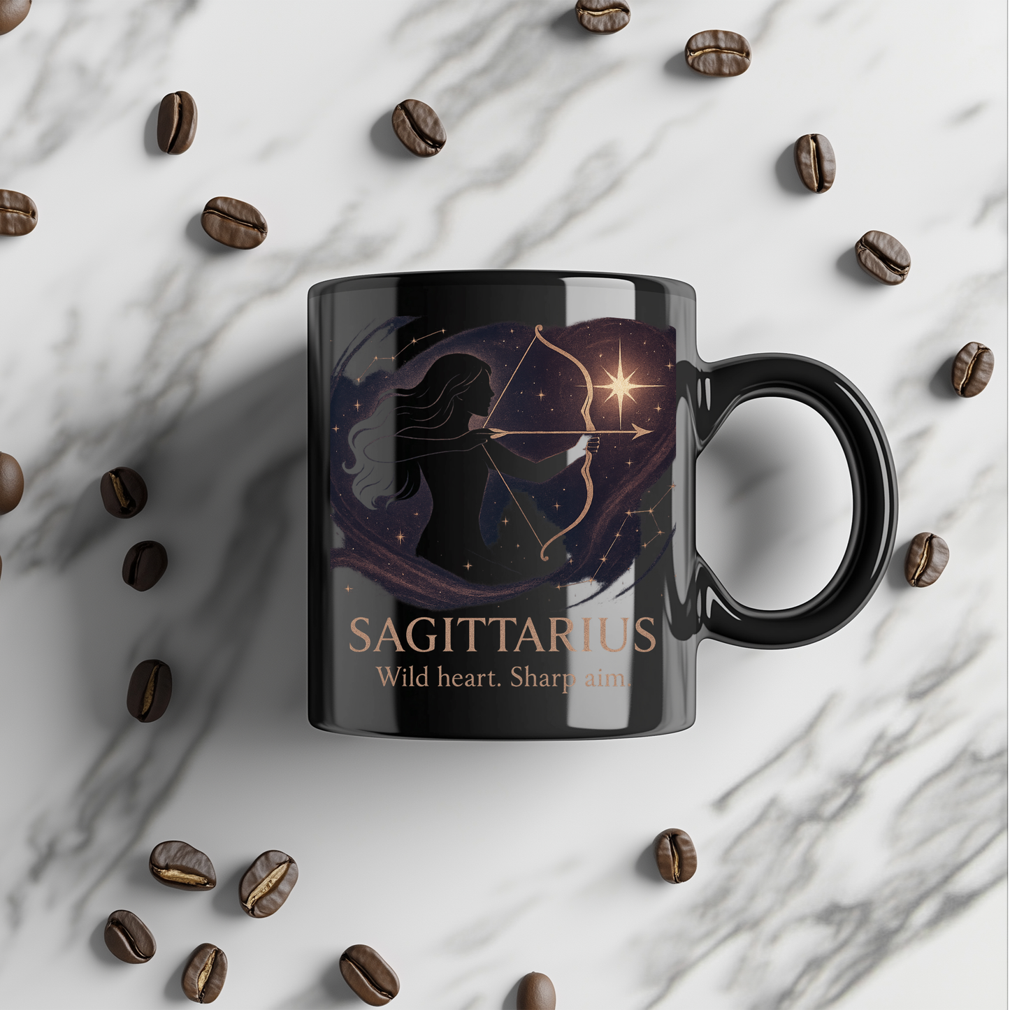 Sagittarius Astrology Mug, Zodiac Mug, This beautifully designed zodiac sign mug not only highlights the iconic Sagittarius sign but also immerses you in the mystery and wonder of the stars with every sip.