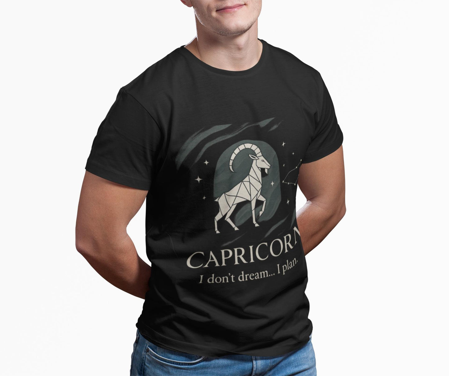 Capricorn Astrology T-Shirt,Perfect as a personalized Capricorn gift, this astrology shirt merges comfort with a touch of celestial charm, making it an ideal add to your zodiac sign shirt collection.
