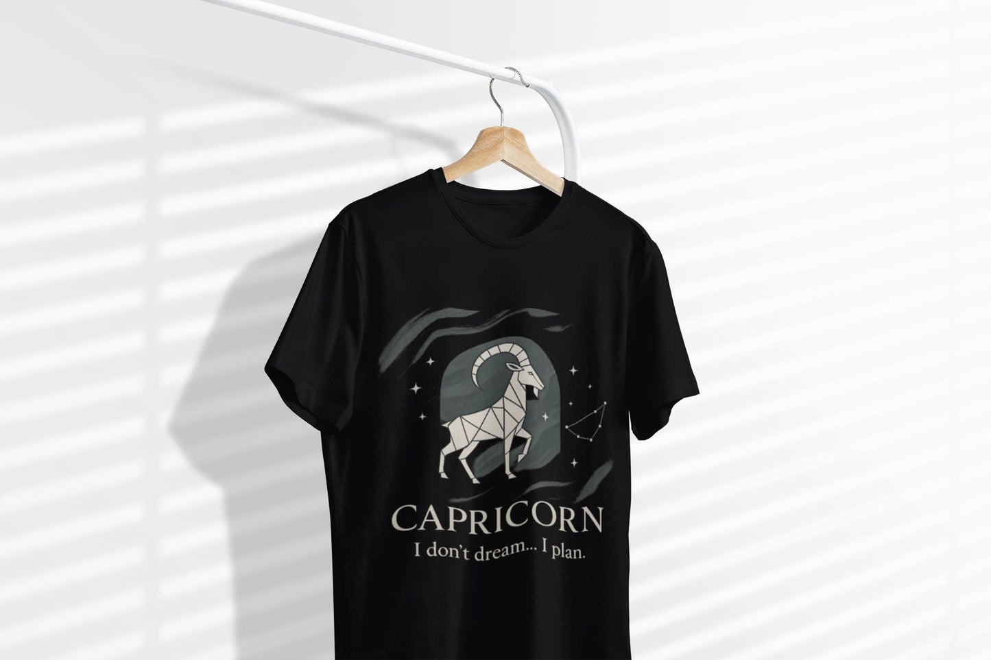 Capricorn Astrology T-Shirt,Perfect as a personalized Capricorn gift, this astrology shirt merges comfort with a touch of celestial charm, making it an ideal add to your zodiac sign shirt collection.