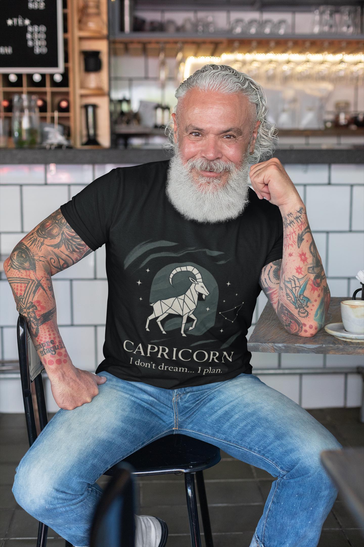 Capricorn Astrology T-Shirt,Perfect as a personalized Capricorn gift, this astrology shirt merges comfort with a touch of celestial charm, making it an ideal add to your zodiac sign shirt collection.