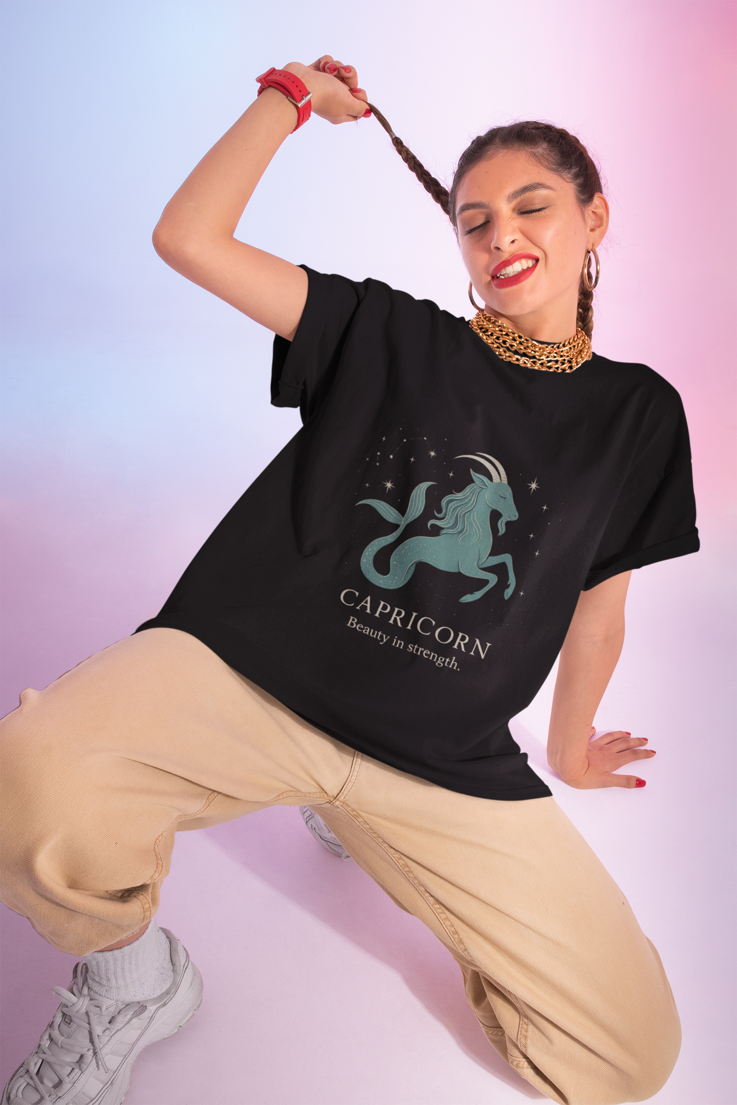 Capricorn Astrology T-Shirt, making it an ideal Capricorn gift or a treat for your own Capricorn birthday celebration.