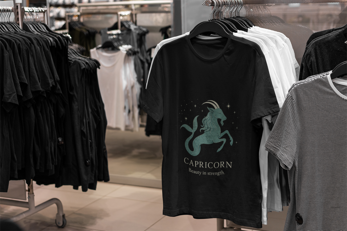 Capricorn Astrology T-Shirt, making it an ideal Capricorn gift or a treat for your own Capricorn birthday celebration.