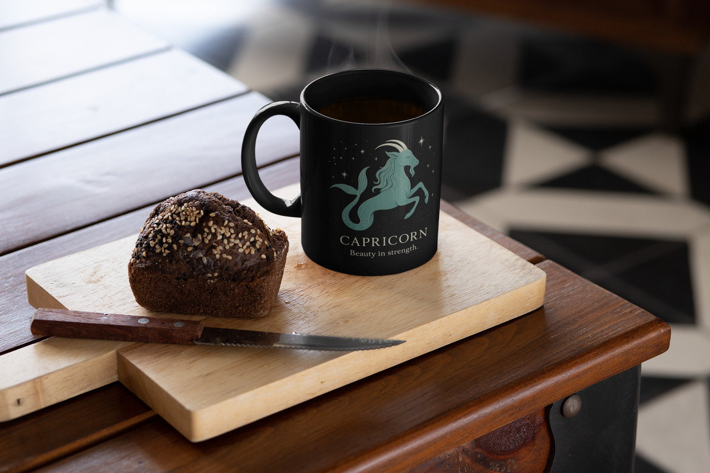 Capricorn Astrology Mug, an ideal Capricorn gift for birthdays or any special occasion.