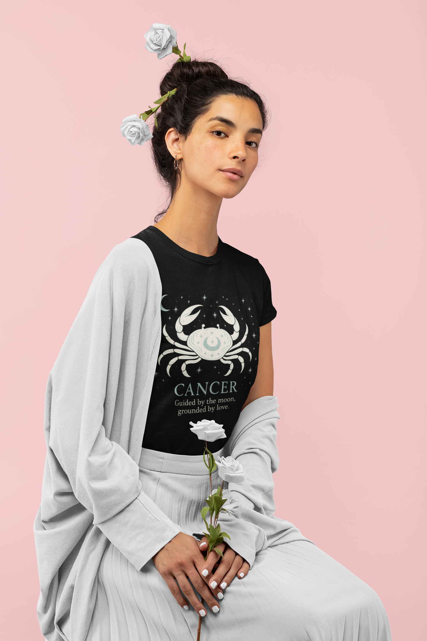 Cancer Astrology T-shirt, Designed for those who proudly wear their zodiac sign.