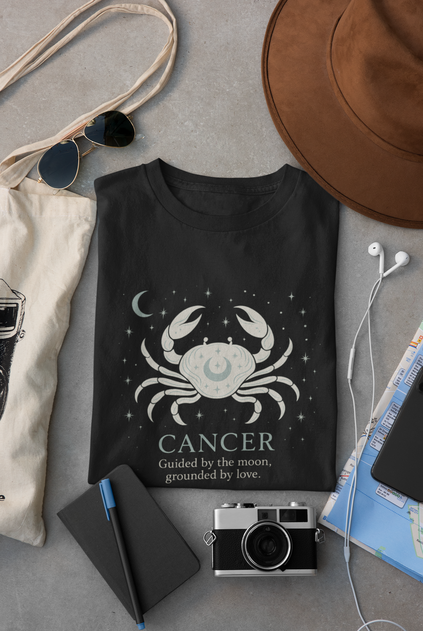 Cancer Astrology T-shirt, Designed for those who proudly wear their zodiac sign.