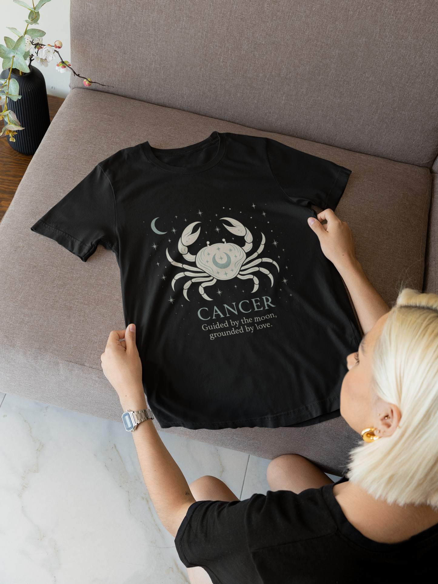 Cancer Astrology T-shirt, Designed for those who proudly wear their zodiac sign.