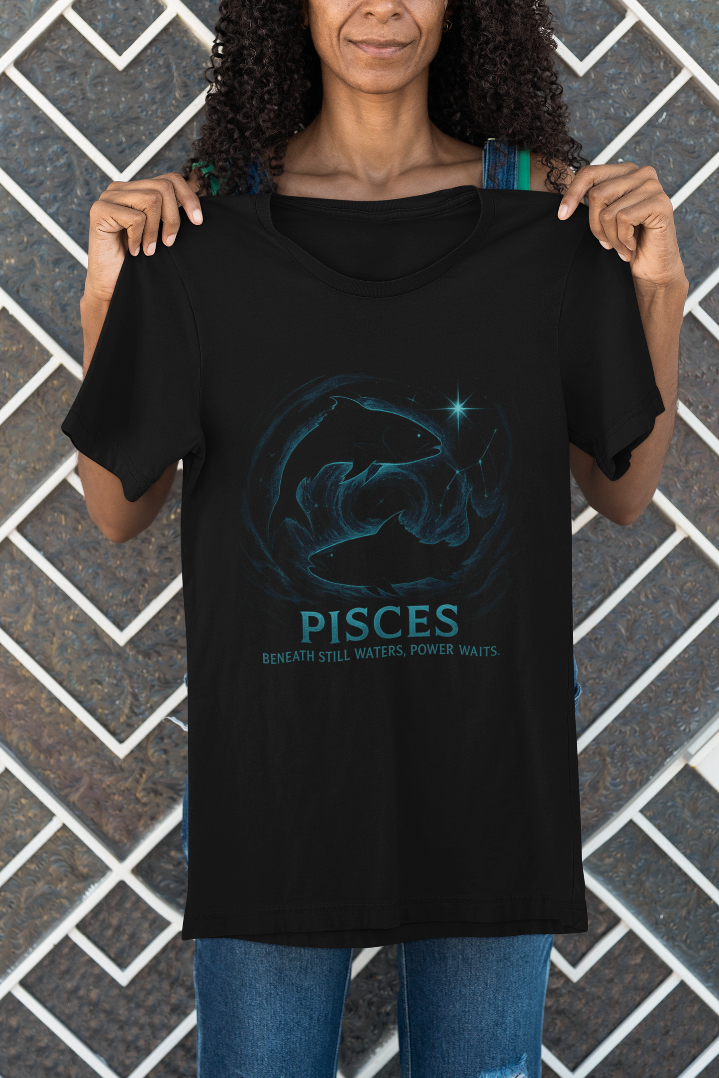 Pisces Astrology T-shirt, Wrap yourself or your loved one in the gentle embrace of this Pisces zodiac shirt.