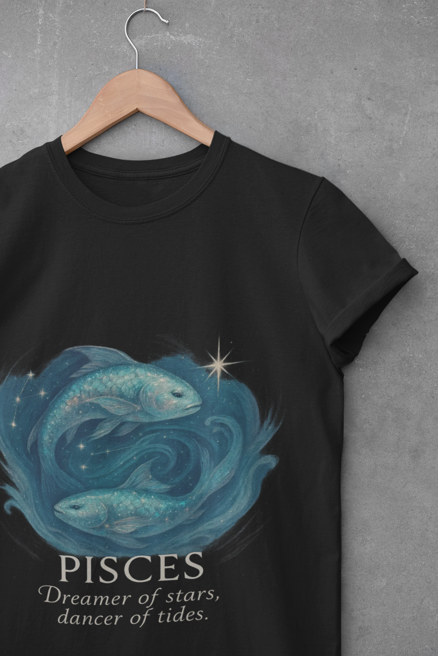 Pisces Astrology T-shirt, An ideal pisces gift for birthdays or special occasions.