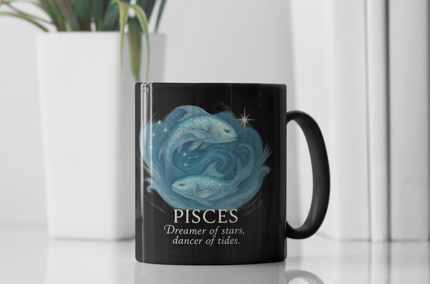 Pisces Zodiac Mug, Ideal as a Pisces birthday gift or for any February birthday celebration.