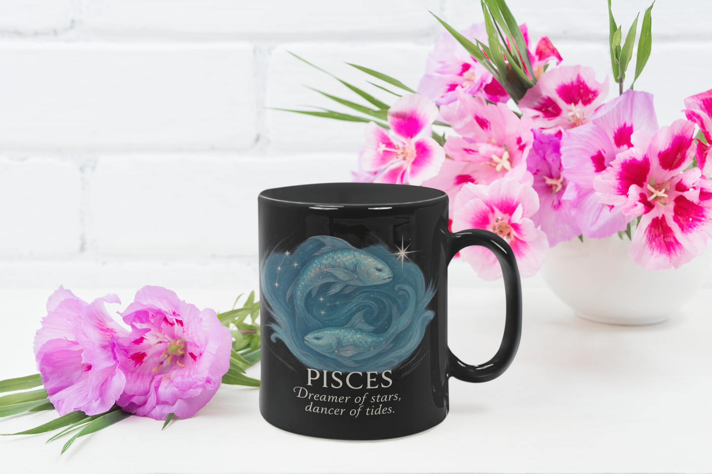 Pisces Zodiac Mug, Ideal as a Pisces birthday gift or for any February birthday celebration.