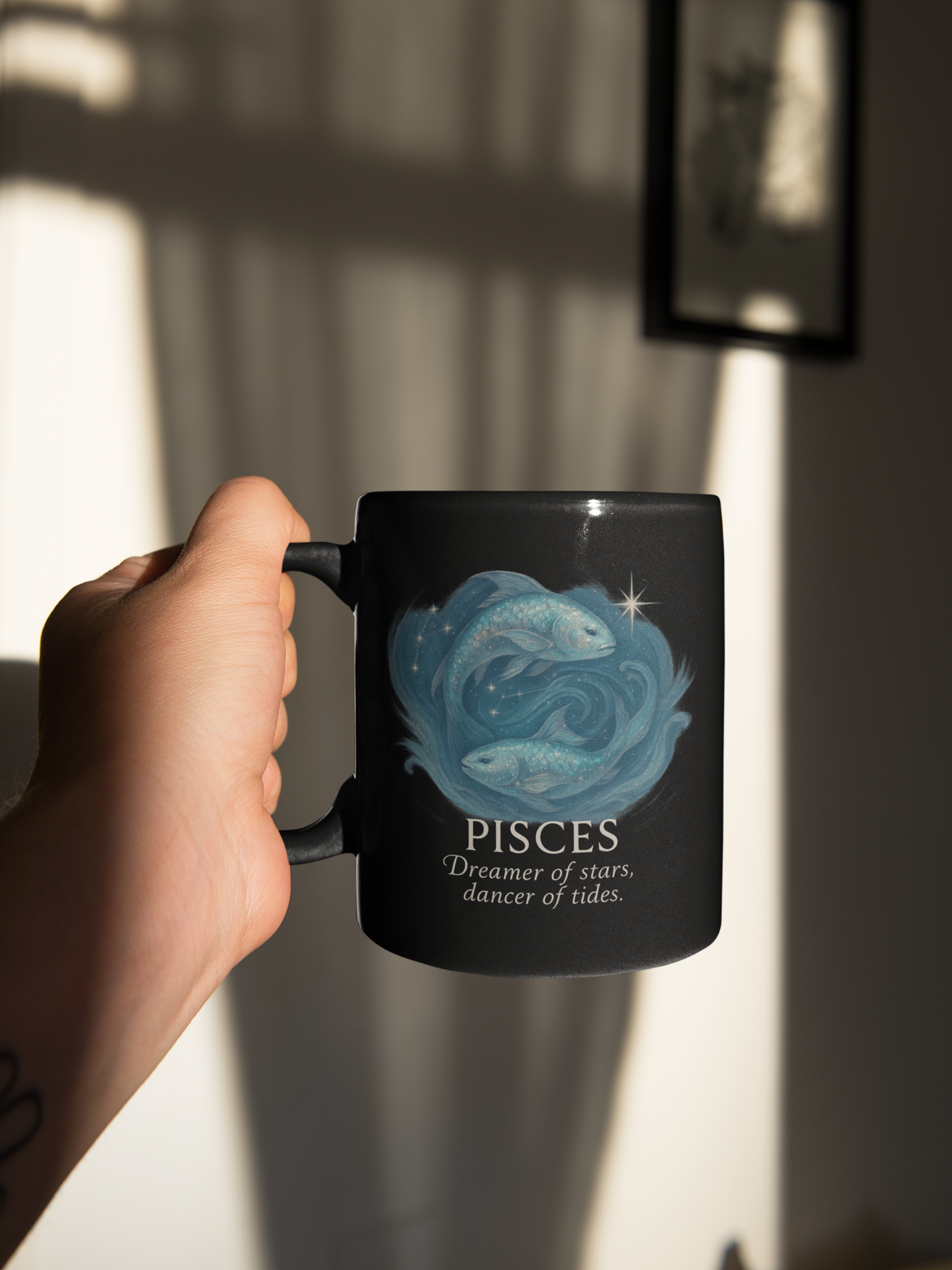 Pisces Zodiac Mug, Ideal as a Pisces birthday gift or for any February birthday celebration.