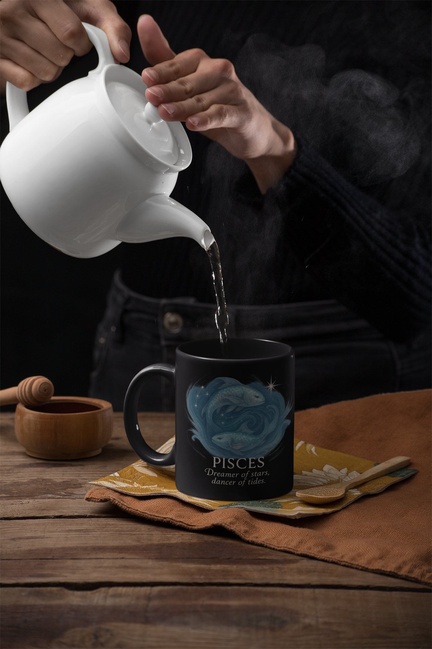 Pisces Zodiac Mug, Ideal as a Pisces birthday gift or for any February birthday celebration.