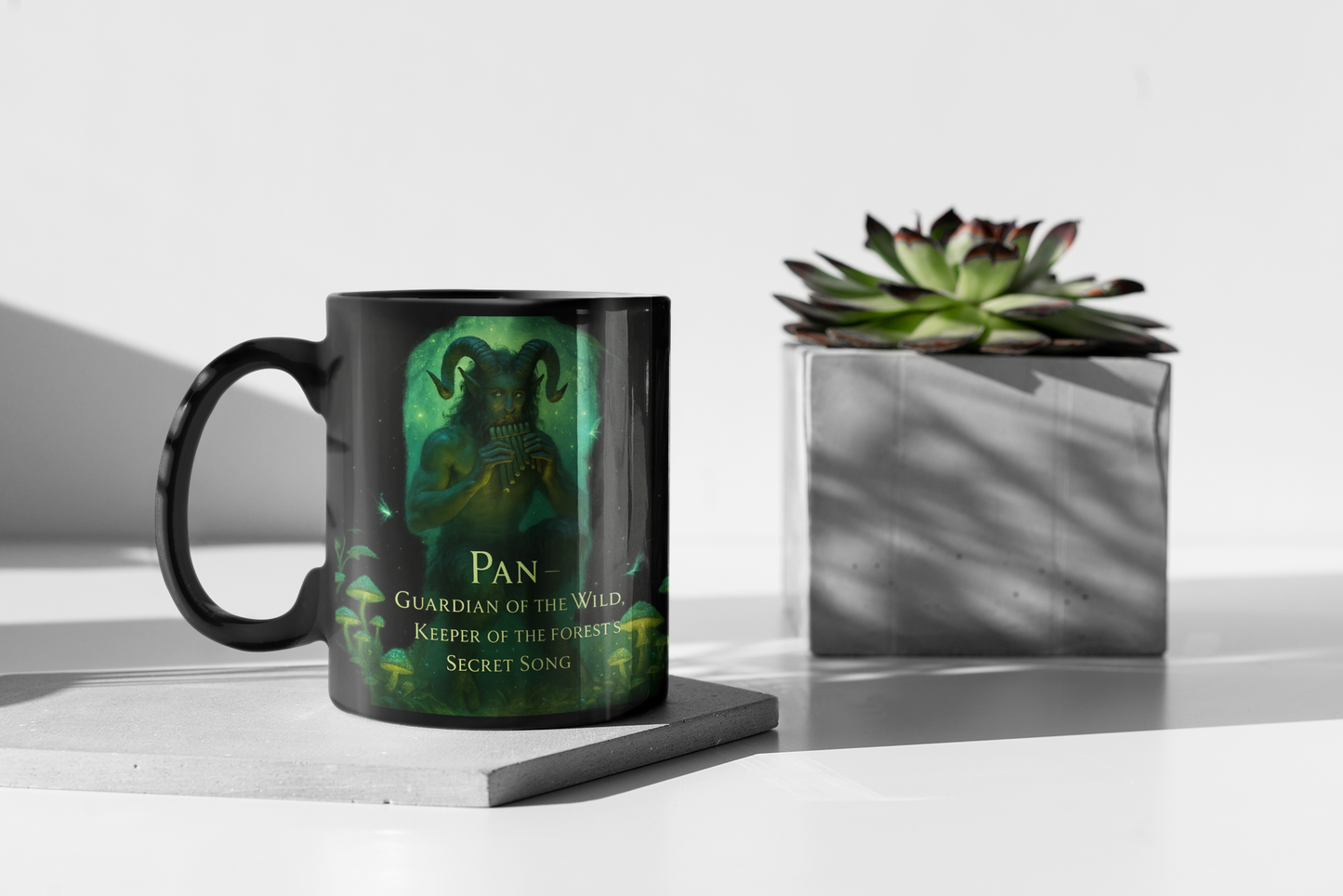Pan Guardian of the Wild Mug, Whether you're steeped in witchy things or seeking unique witchcraft gifts, this vessel captures the spirit of ancient deities.