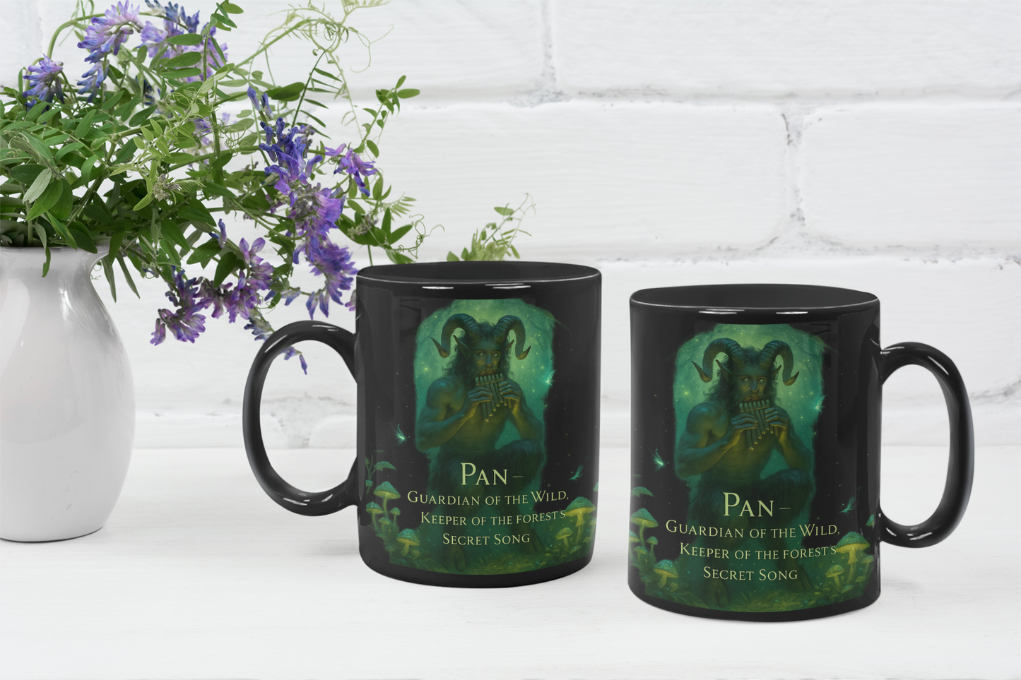 Pan Guardian of the Wild Mug, Whether you're steeped in witchy things or seeking unique witchcraft gifts, this vessel captures the spirit of ancient deities.