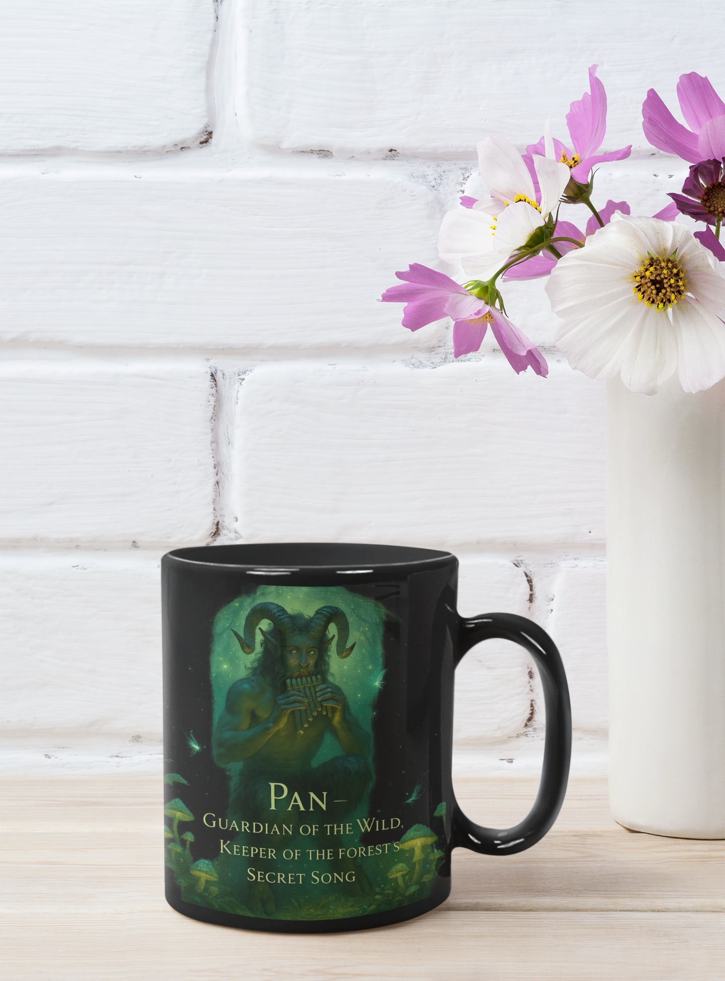 Pan Guardian of the Wild Mug, Whether you're steeped in witchy things or seeking unique witchcraft gifts, this vessel captures the spirit of ancient deities.
